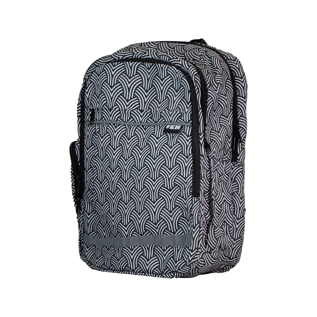 Medium Schoolbag Black and White Y