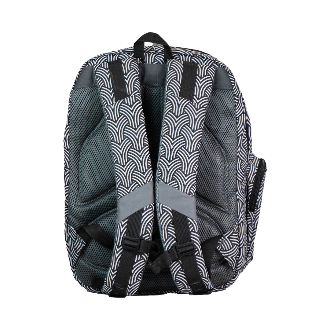 Medium Schoolbag Black and White Y