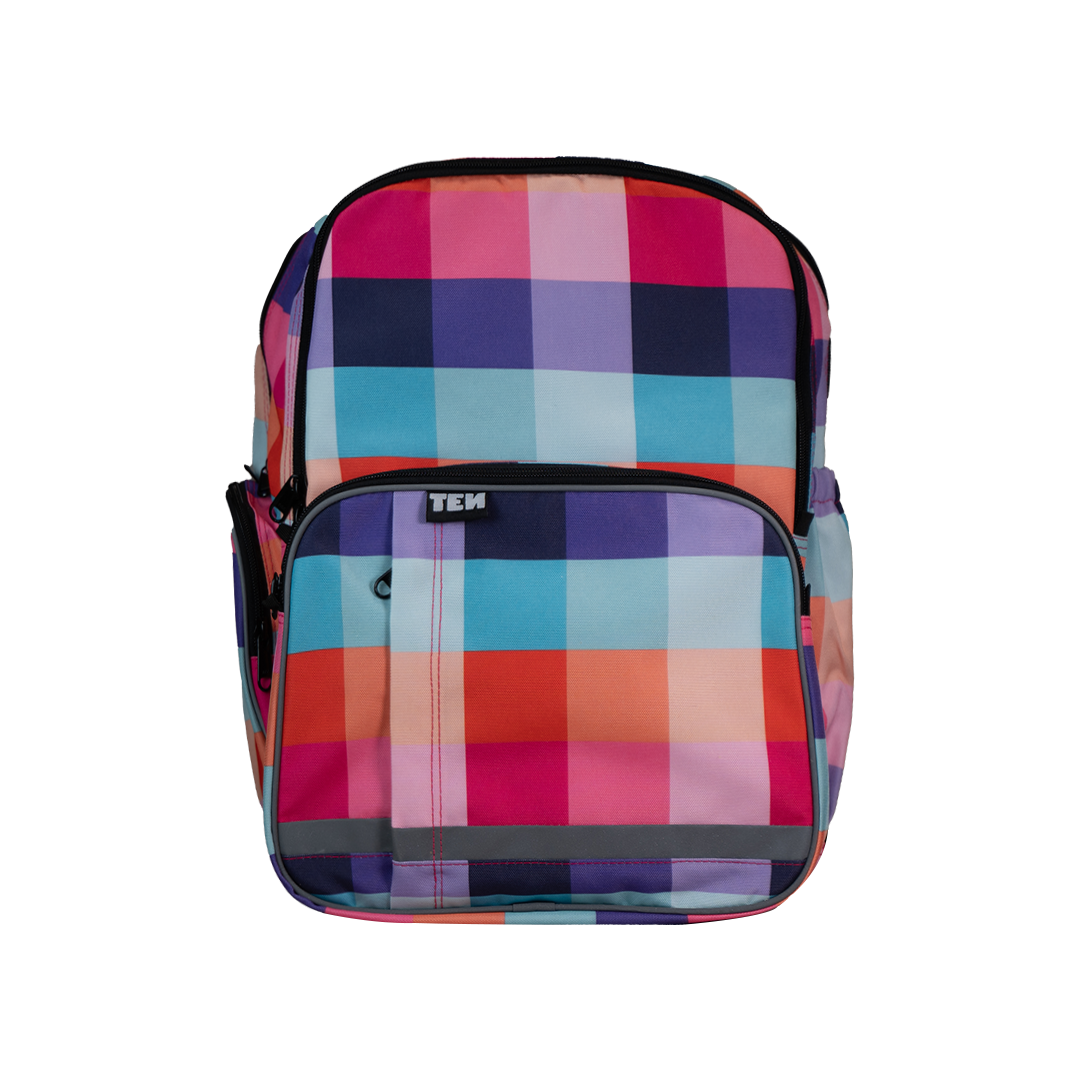 Large Schoolbag Coloured Squares