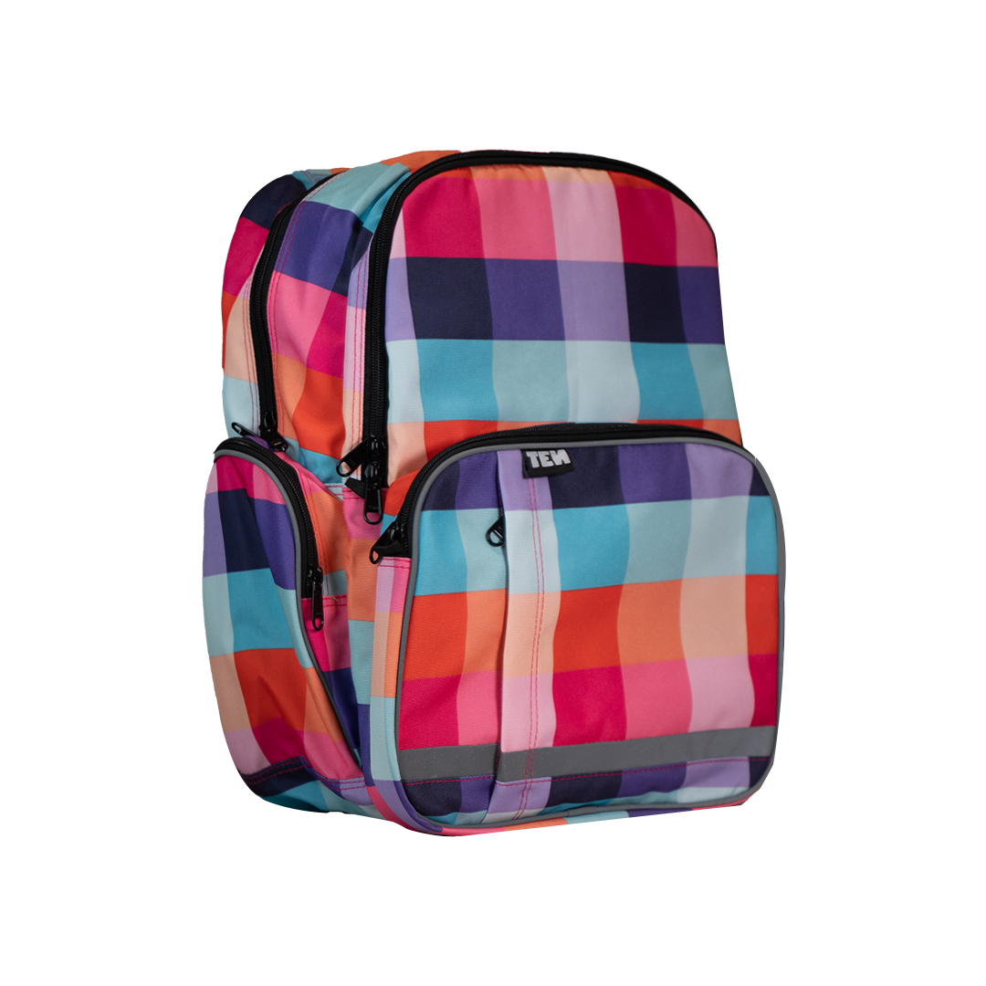 Large Schoolbag Coloured Squares