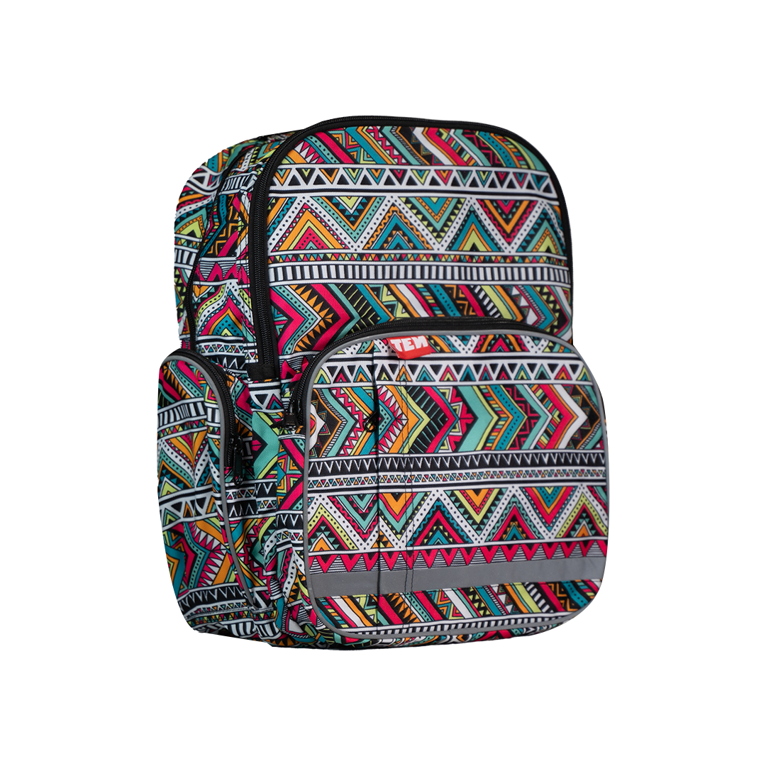 Large Schoolbag Colourful Triangles