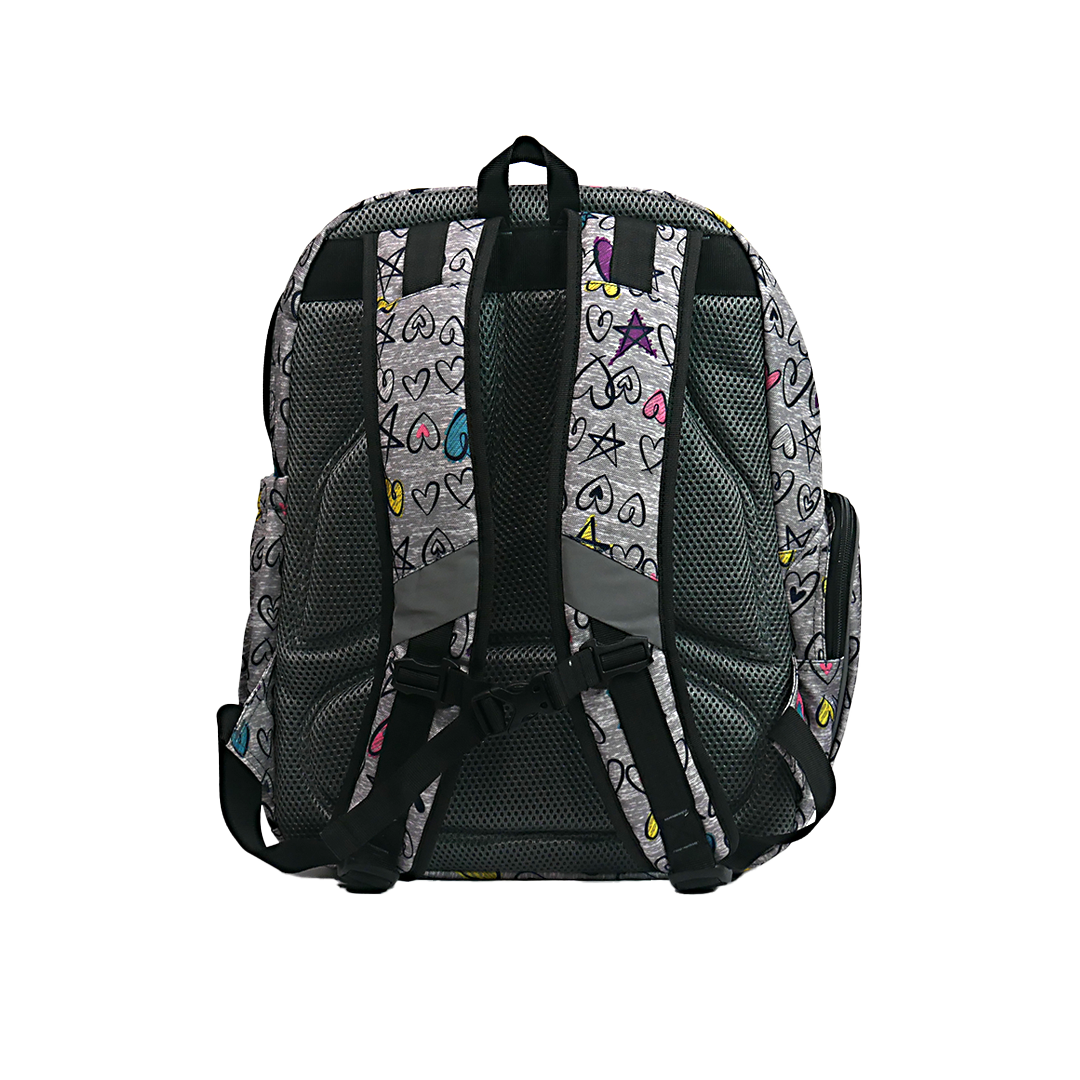 Large Pag-asa Doodles on Grey - Black Zip