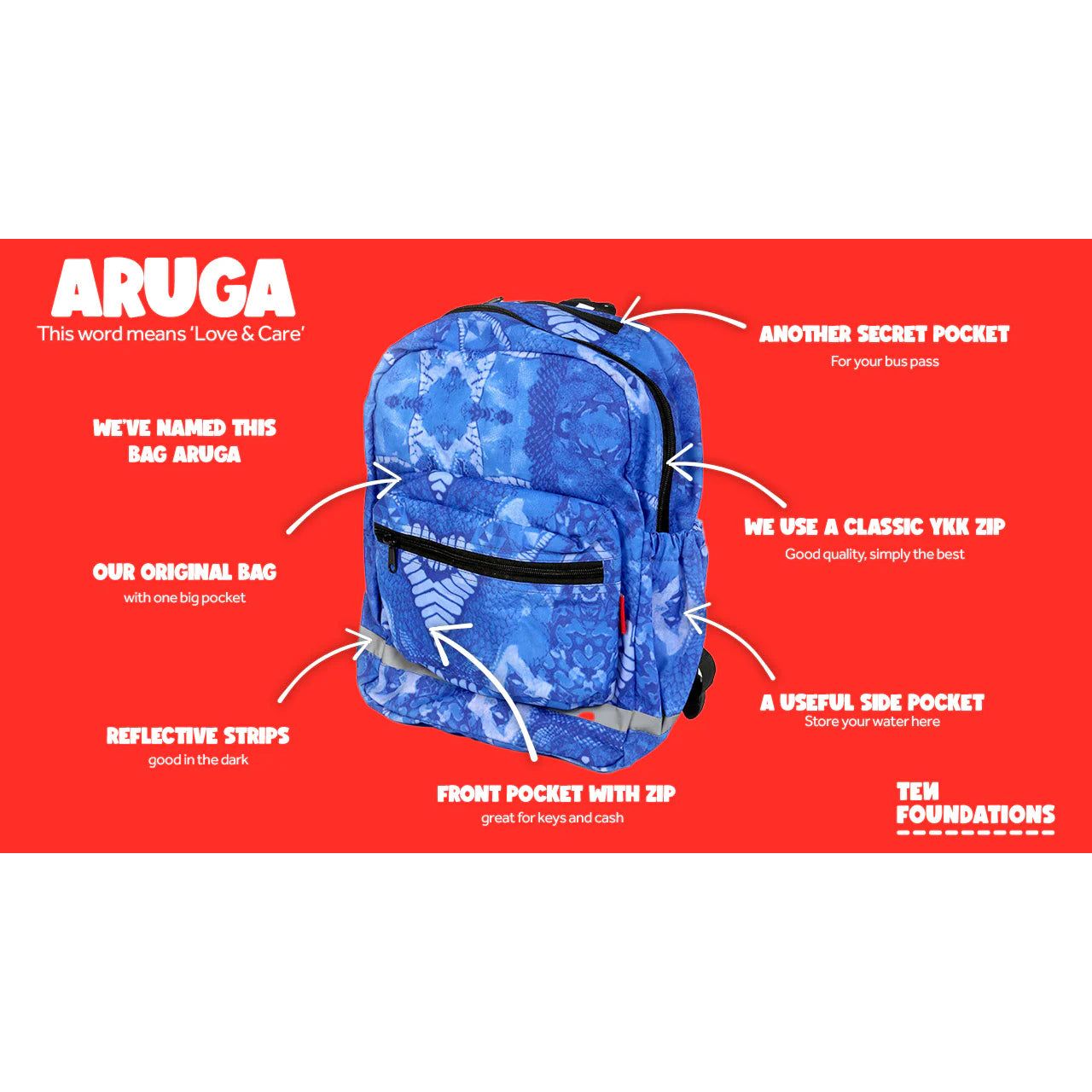 Aruga Blue Red Aztec